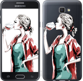 

Чехол Девушка с бокалом для Samsung Galaxy J5 Prime 841379