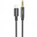 Аудио кабель Aux Hoco UPA19 3.5mm to Lightning (1m) (Черный)
