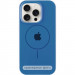 Чехол Silicone Case Full Protective (AA) with Magnetic Safe для Apple iPhone 13 (6.1") (Синий / Denim Blue)