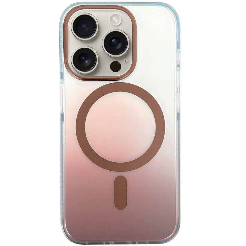 Чехол TPU+PC Shadow with Magnetic Safe для Apple iPhone 16 Pro Max (6.9") (Rose Gold)