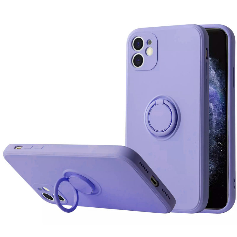 

Чохол TPU Candy Ring Full Camera на Apple iPhone 12 (6.1") (Бузковий / Dasheen) 1133114