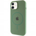 Чехол Silicone Case Full Protective (AA) with Magnetic Safe для Apple iPhone 11 (6.1") (Зеленый / Pine green)