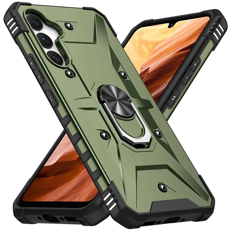 Фото Ударопрочный чехол Pathfinder Ring для Samsung Galaxy A34 5G (Зеленый / Army Green) на vchehle.ua