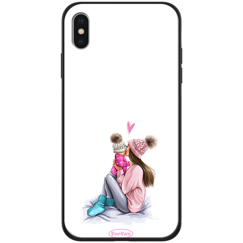 

TPU+PC чехол ForFun для Apple iPhone XS Max (6.5") (Мама дочки / Белый) 788565