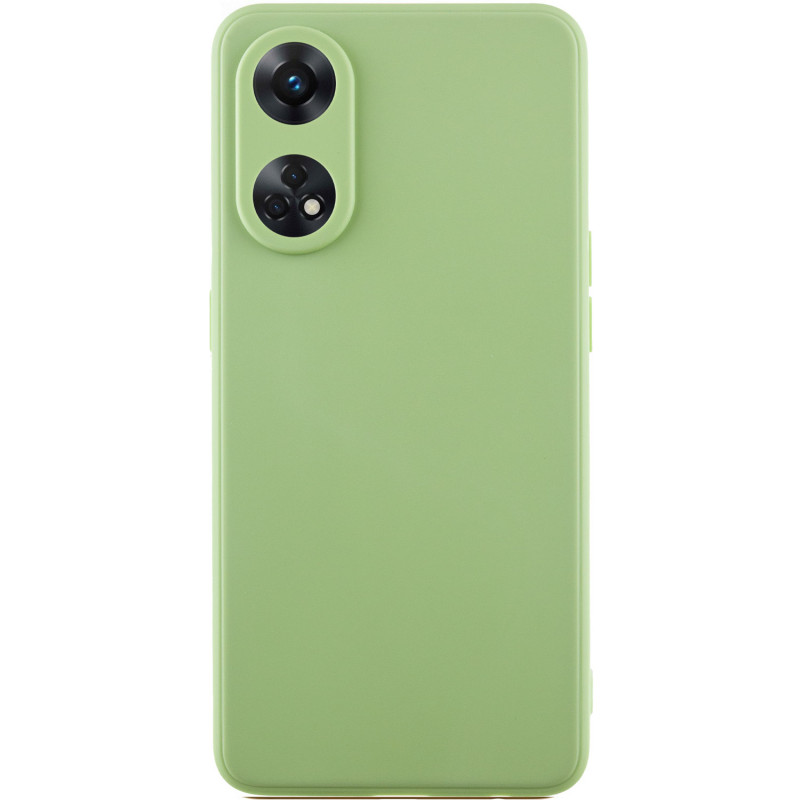 Силіконовий чохол Candy Full Camera на Oppo Reno 8 T 4G (Фісташковий)