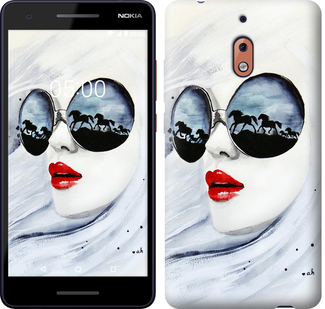 

Чехол Девушка акварелью для Nokia 2.1 670080