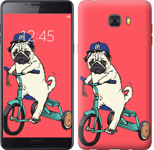 

Чехол Мопс на велосипеде для Samsung Galaxy C9 Pro 642775