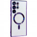 TPU чехол Fibra Chrome with Magnetic safe для Samsung Galaxy S23 Ultra (Purple)