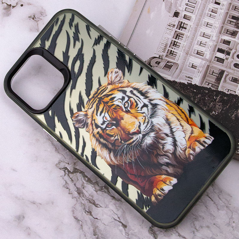 Фото TPU+PC чехол TakiTaki Magic glow для Samsung Galaxy A53 5G (Tiger on the ground / Black) на vchehle.ua