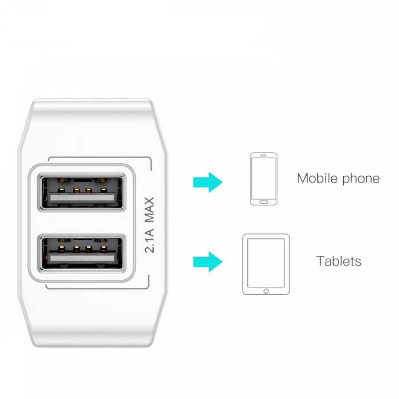 #СЗУ Baseus Mini Dual U Charger 2.1A 2USB в магазине vchehle.ua
