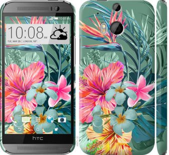 

Чохол Тропічні квіти v1 на HTC One M8 844919