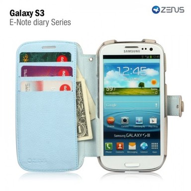 Купить Кожаный чехол Zenus Masstige E-note diary Series для Samsung i9300 Galaxy S3 (Голубой) на vchehle.ua