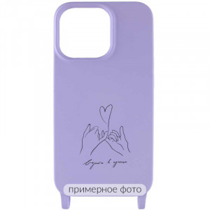 Чехол Cord case Ukrainian style с длинным цветным ремешком для Apple iPhone X / XS (5.8")
