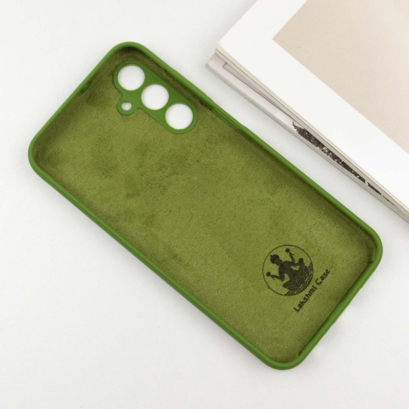 Чохол Silicone Cover Lakshmi Full Camera (AA) на Samsung Galaxy A15 4G/5G / M15 5G (Зелений / Dark green) в магазині vchehle.ua