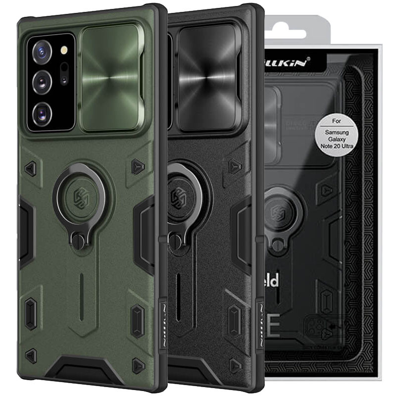 TPU+PC чохол Nillkin CamShield Armor no logo (шторка на камеру) на Samsung Galaxy Note 20 Ultra
