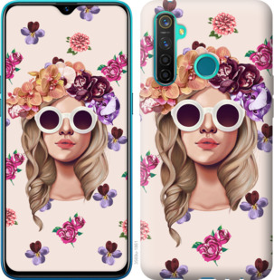 

Чехол Девушка с цветами v2 для Realme 5 Pro 920757