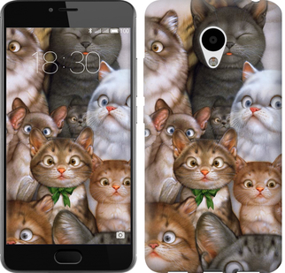 Чехол коты для Meizu M3
