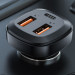 АЗУ Acefast B9 66W (2USB-A+USB-C) three port metal car charger (Black) в магазине vchehle.ua