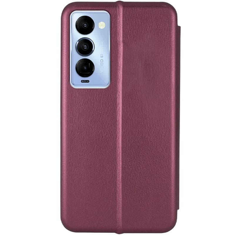 Фото Кожаный чехол (книжка) Classy для TECNO Camon 18 / 18P (Бордовый) на vchehle.ua