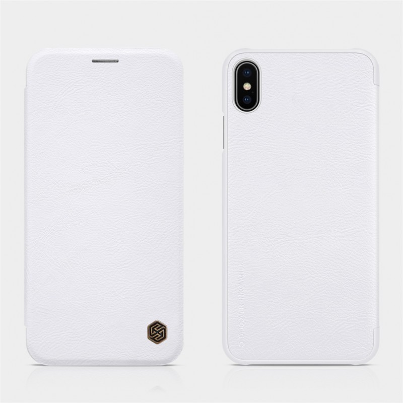 Купить Кожаный чехол (книжка) Nillkin Qin Series для Apple iPhone XR (6.1") на vchehle.ua