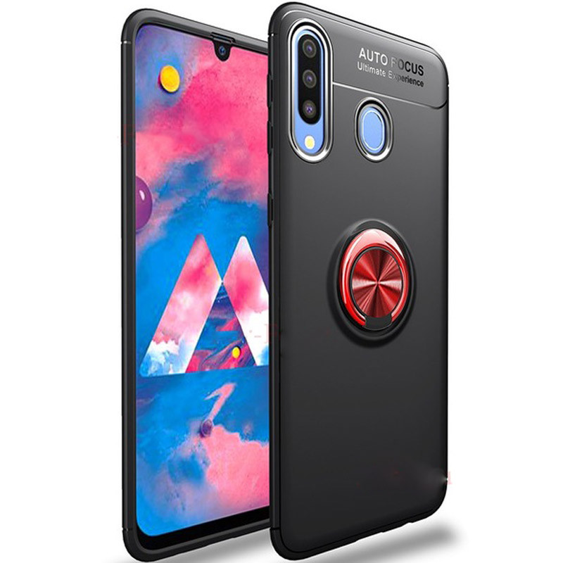 

TPU чохол Deen ColorRing під магнітний тримач на Samsung Galaxy A20s (Чорний / Червоний) 788114