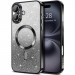TPU чехол Delight case with Magnetic Safe с защитными линзами на камеру для Apple iPhone 16 (6.1") (Черный / Black)