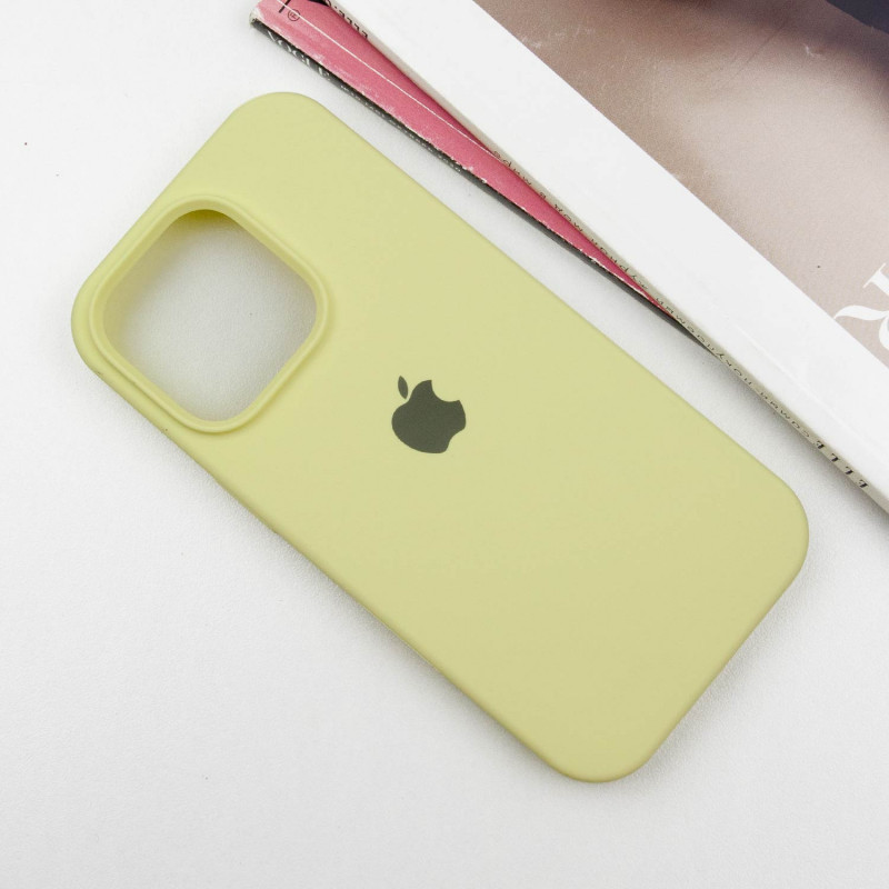 Фото Чехол Silicone Case Full Protective (AA) для Apple iPhone 16 Pro Max (6.9") (Желтый / Mellow Yellow) на vchehle.ua