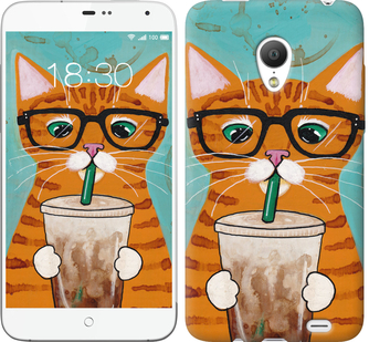 

Чохол Зеленоокий кіт в окулярах на Meizu MX3 625340