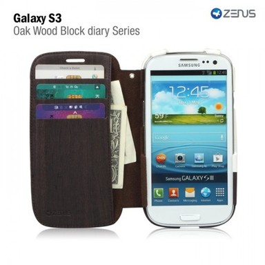 Чехол Zenus Masstige Oak Wood Block Diary Series для Samsung Galaxy S3 GT-i9300