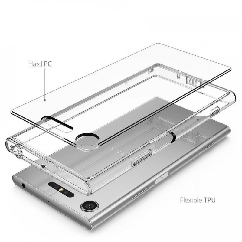 Фото Бронированный противоударный TPU+PC чехол Ringke Fusion для Sony Xperia XZ1 Compact на vchehle.ua