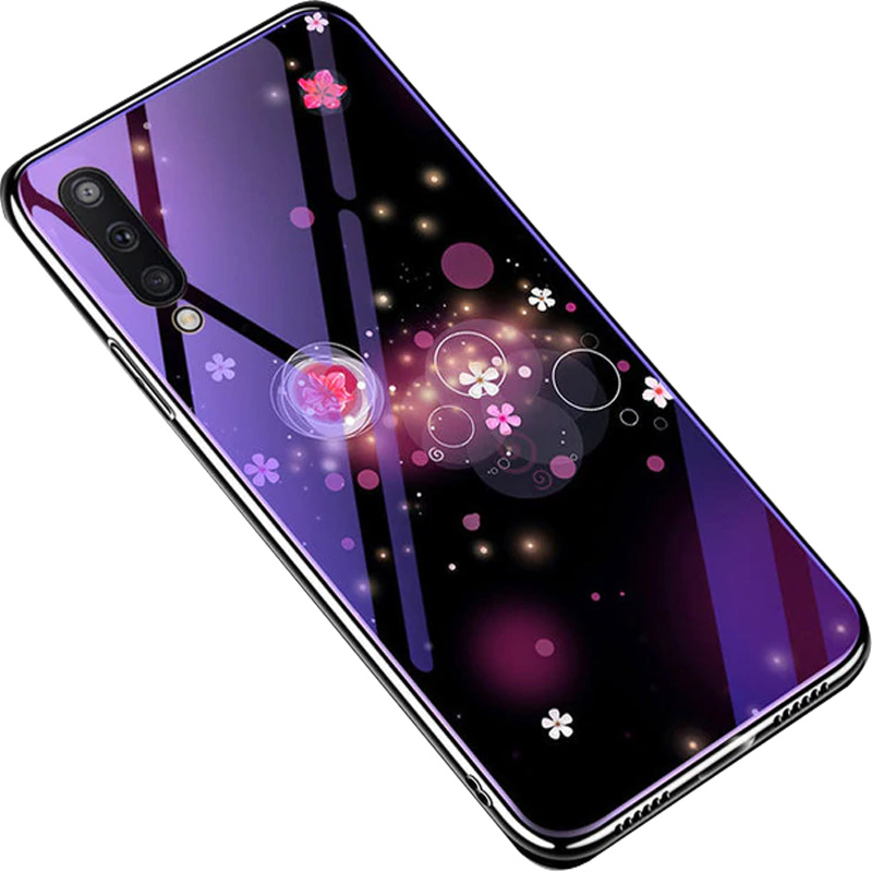 

TPU + Glass чохол Fantasy з глянцевими торцями для Samsung Galaxy A30s (Бульбашки і квіти) 707335