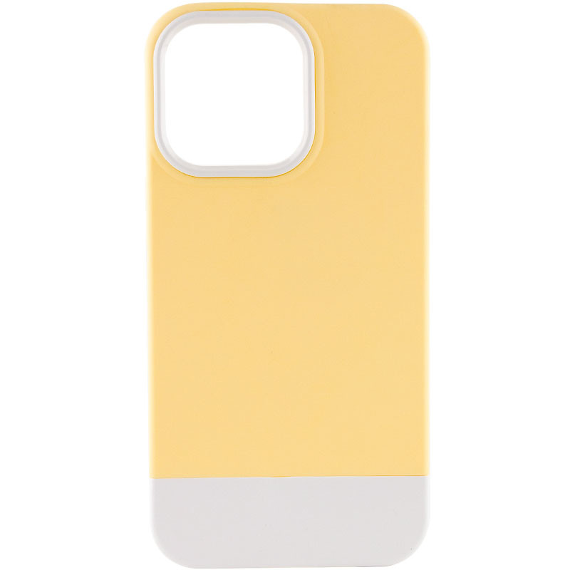 Чохол TPU+PC Bichromatic на Apple iPhone 13 Pro Max (6.7") (Creamy-yellow / White)