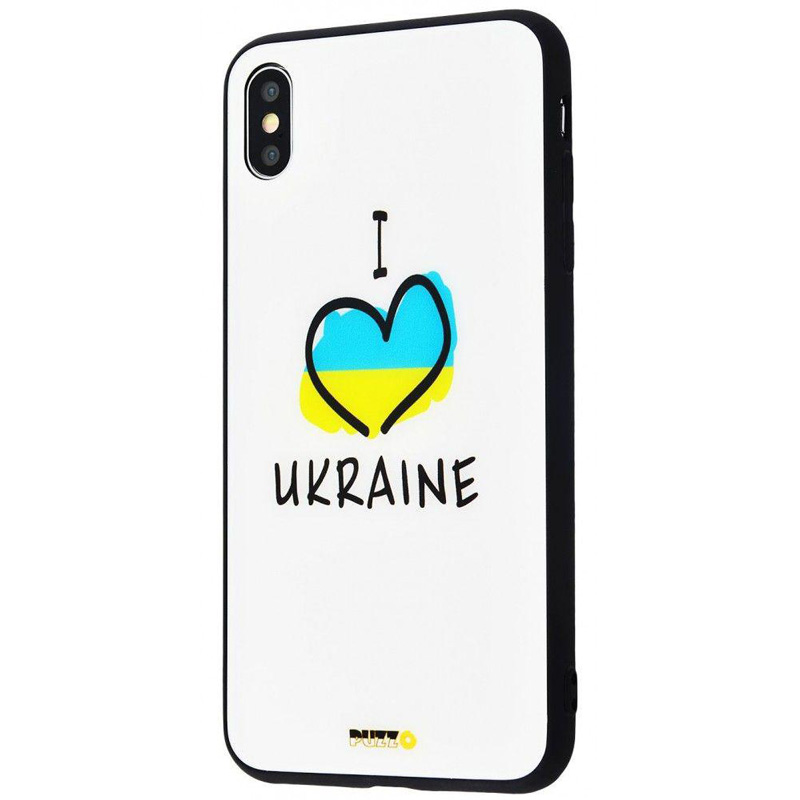 

TPU+Glass чохол Mad series на Apple iPhone XS Max (6.5") (I love Ukraine) 684262