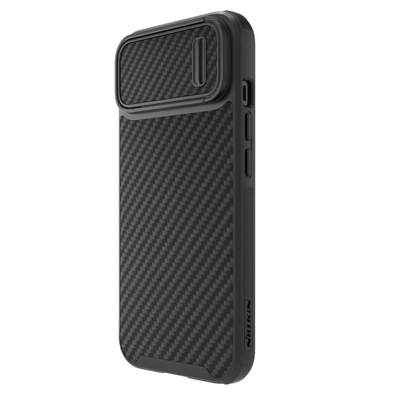 Купити Карбонова накладка Nillkin Synthetic Fiber S Magnetic на Apple iPhone 14 (6.1") (Black) на vchehle.ua