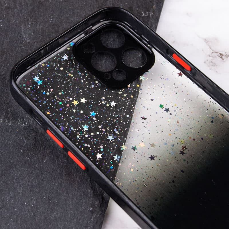 TPU чехол Spangle star с защитой камеры для Apple iPhone 15 Pro (6.1") (Черный) в магазине vchehle.ua