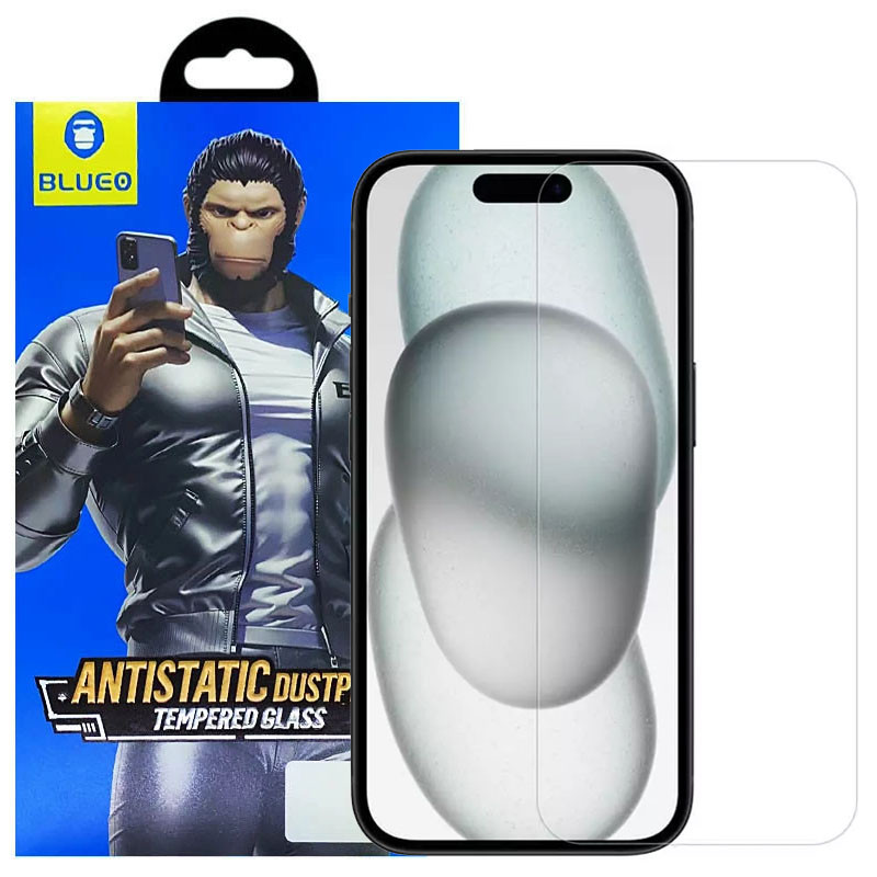 Защитное 2.5D стекло Blueo Full Cover HD Clear для Apple iPhone 15 Pro (6.1") (Прозрачное)