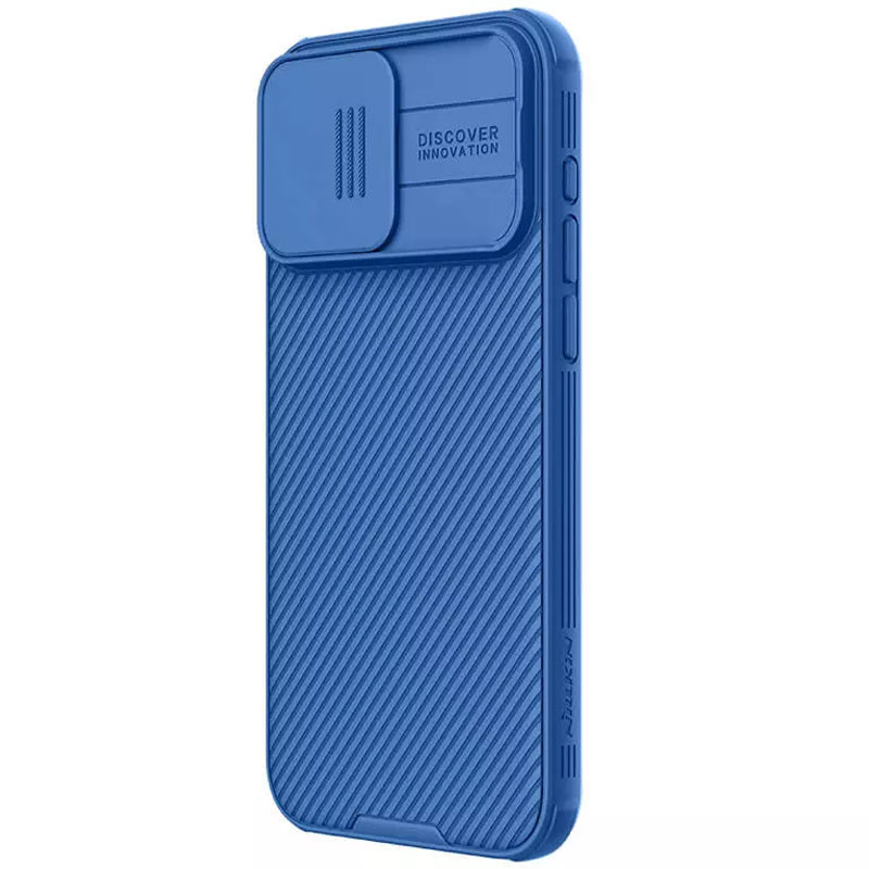 Фото Карбоновая накладка Nillkin CamShield Pro для Apple iPhone 15 Pro (6.1") (Blue) на vchehle.ua