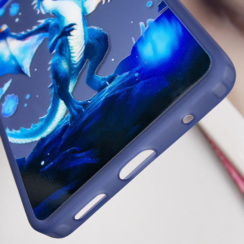 TPU+PC чехол TakiTaki Fantasy magic glow для Apple iPhone 13 / 14 (6.1") (Ghost Dragon - Blue) в магазине vchehle.ua