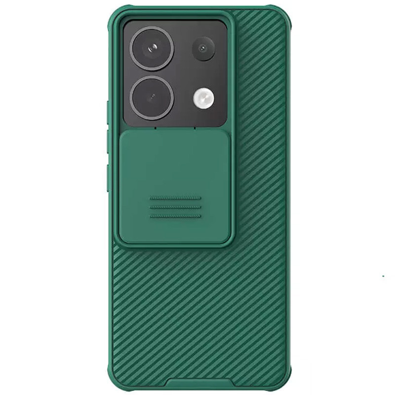 Карбоновая накладка Nillkin CamShield Pro для Xiaomi Poco X6 / Note 13 Pro 5G (Deep Green)