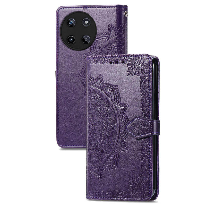 Купить Кожаный чехол (книжка) Art Case с визитницей для Realme 11 4G (Фиолетовый) на vchehle.ua