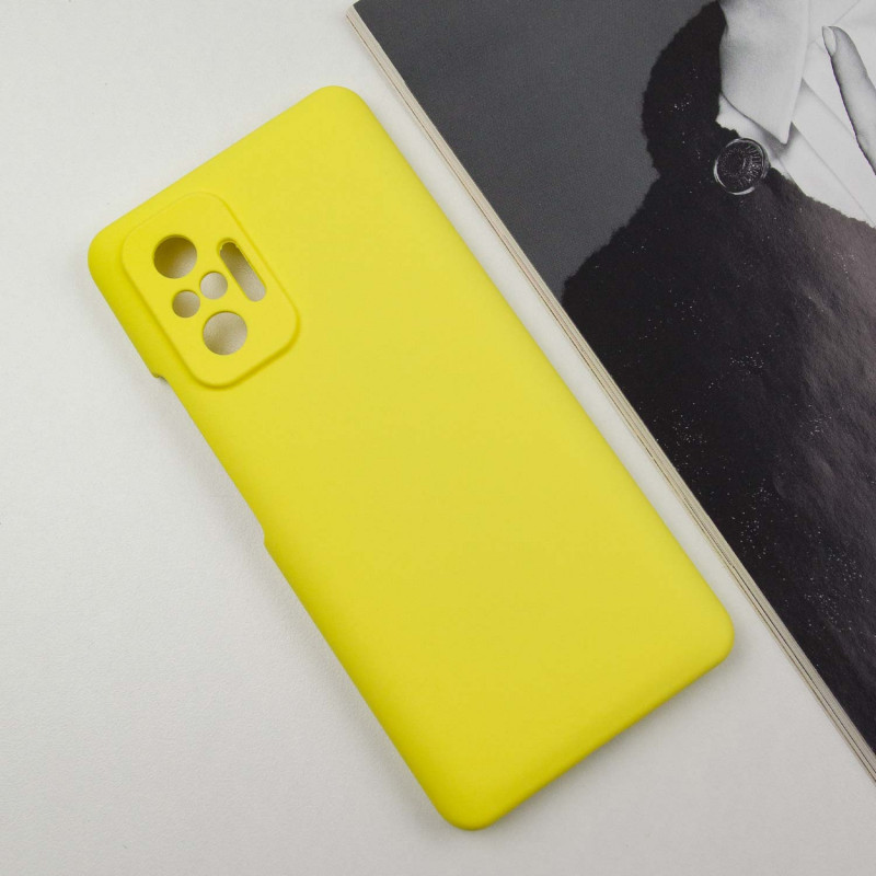 Фото Чохол Silicone Cover Lakshmi Full Camera (AAA) на Xiaomi Redmi Note 10 Pro / 10 Pro Max (Жовтий / Yellow) на vchehle.ua