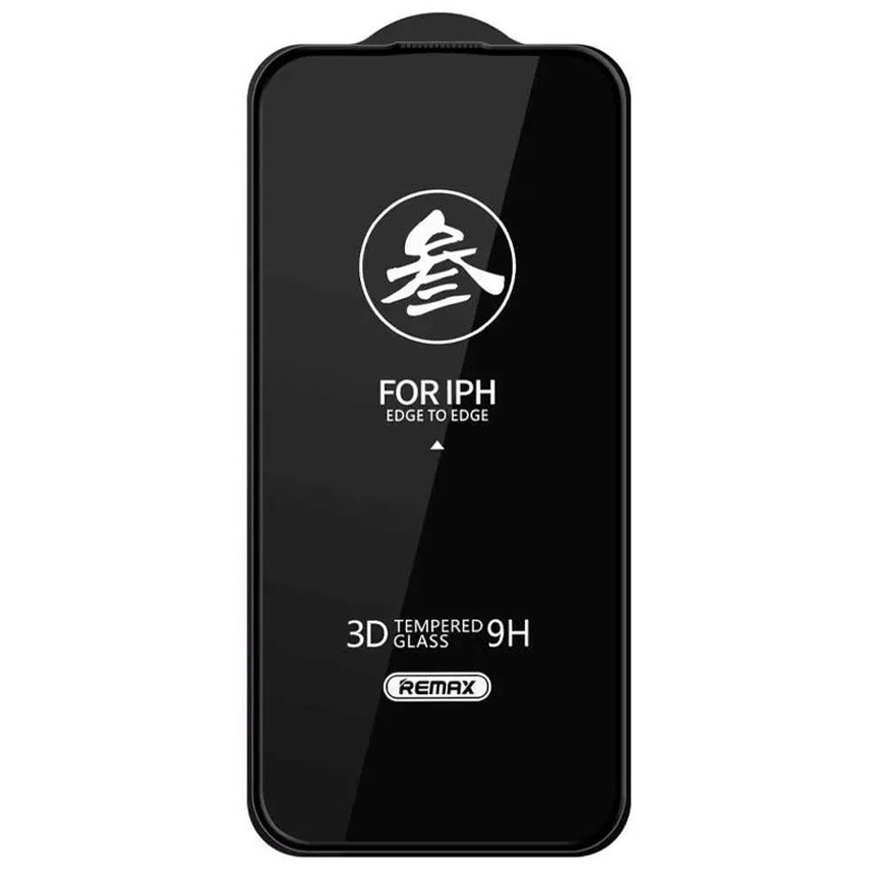 Фото Защитное стекло Remax 3D (GL-27) для Apple iPhone 16 Pro Max (6.9") (Черный) на vchehle.ua