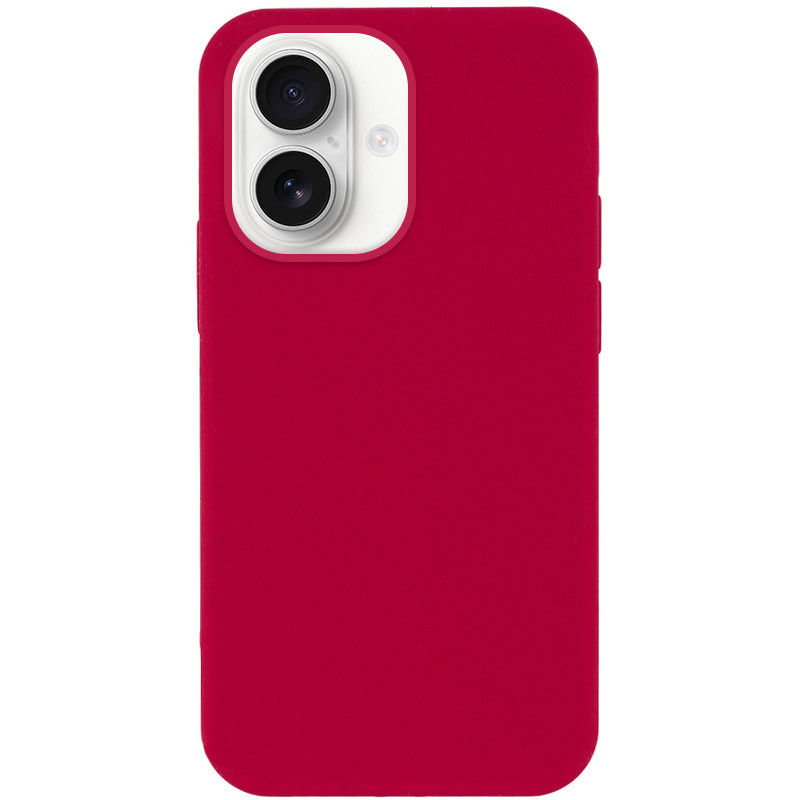 Чохол Silicone Case Full Protective (AA) NO LOGO на Apple iPhone 16 Plus (6.7") (Червоний / Rose Red)