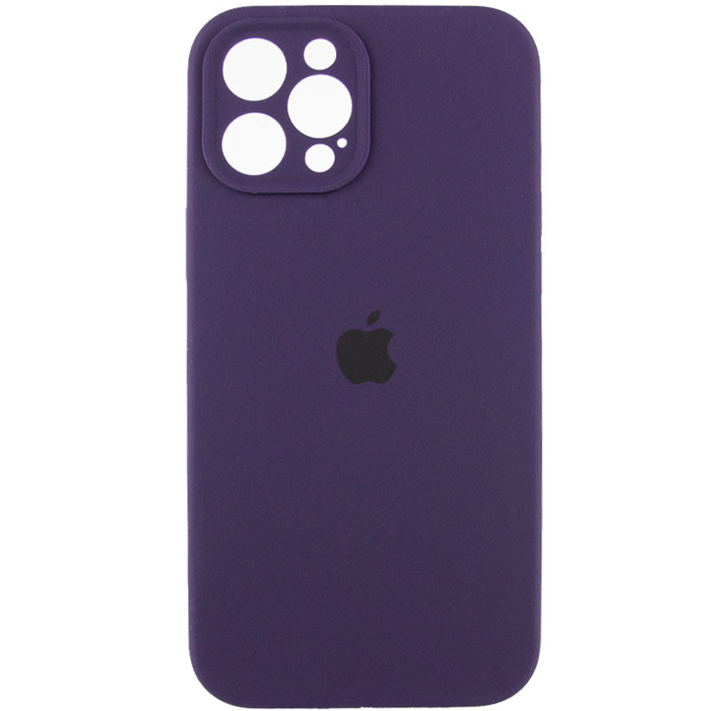 Чохол Silicone Case Full Camera Protective (AA) на Apple iPhone 12 Pro (6.1") (Фіолетовий / Elderberry)