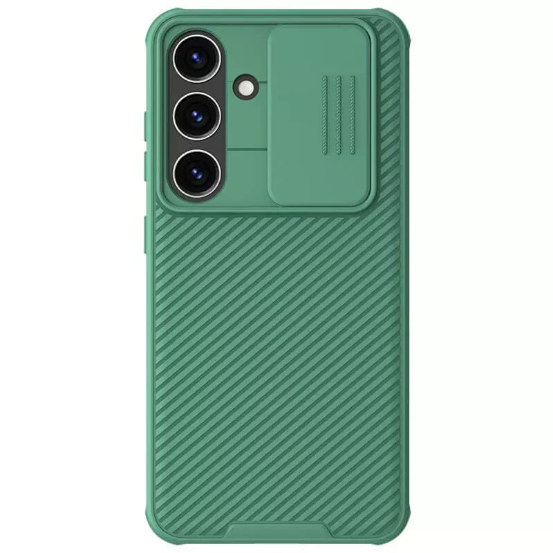 Карбоновая накладка Nillkin CamShield Pro для Samsung Galaxy S24 FE (Deep Green)