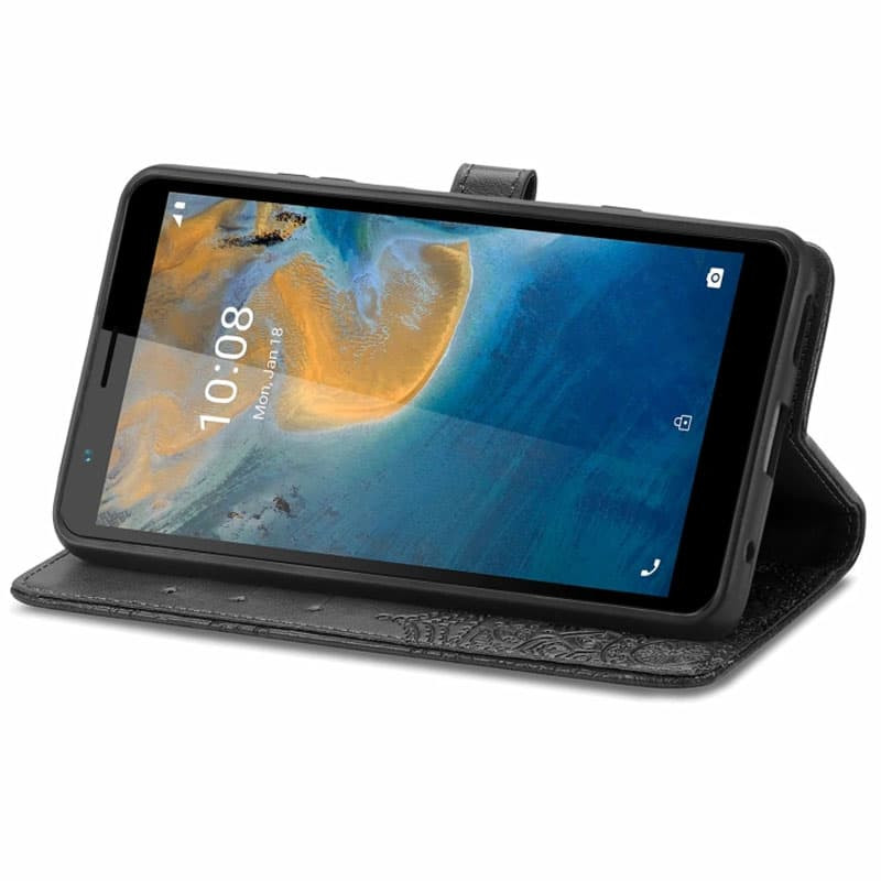 Кожаный чехол-книжка Art Case с визитницей для ZTE Blade A31 (Черный) в магазине vchehle.ua