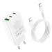 Фото МЗП Hoco C99A PD20W+QC3.0 (1USB/2Type-C/3A) + Type-C to Lightning (White) в маназині vchehle.ua