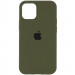 Чохол Silicone Case Full Protective (AA) на Apple iPhone 15 Plus (6.7") (Зелений / Dark Olive)