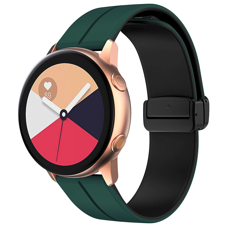 Силіконовий ремінець Classy для Smart Watch 20mm (Green / Black)