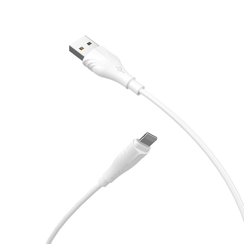 Фото Дата кабель Borofone BX18 Optimal USB to Lightning (1m) (Белый) на vchehle.ua